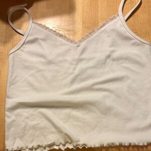 American Eagle Outfitters Ivory Lace Cami